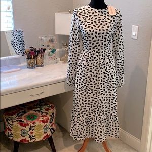 White Leopard Prairie Dress
